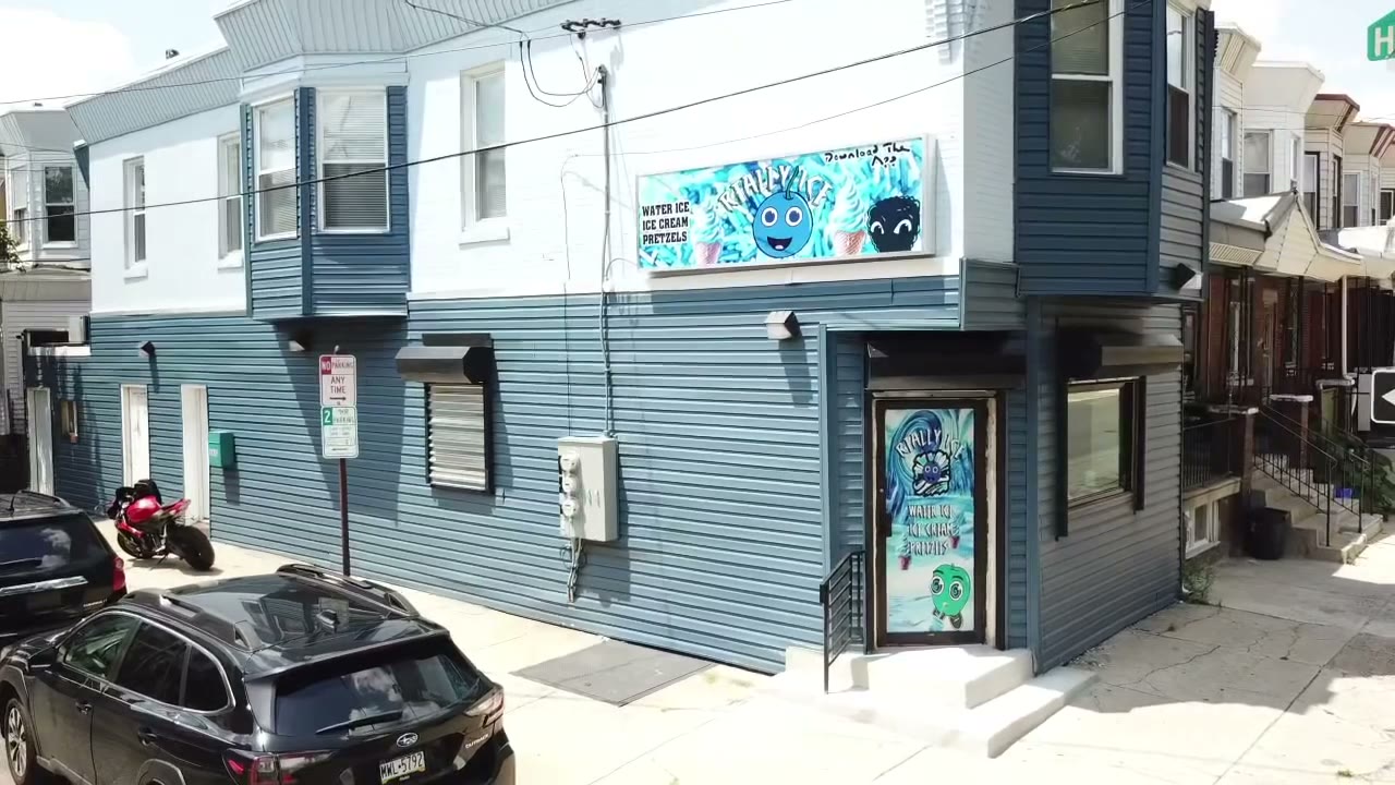 The Really Ice storefront on its North Philly block